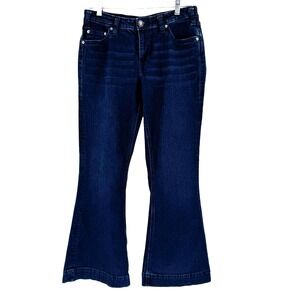 Rock & Roll Flare Trouser Jeans Women's 29x32 Dark Wash‎ Cowgirl Western Landman